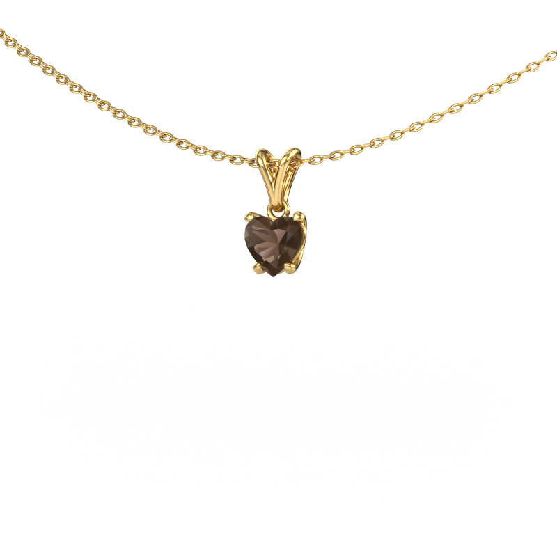 Bild von Anhänger Sam Heart 585 Gold Rauchquarz 5 mm