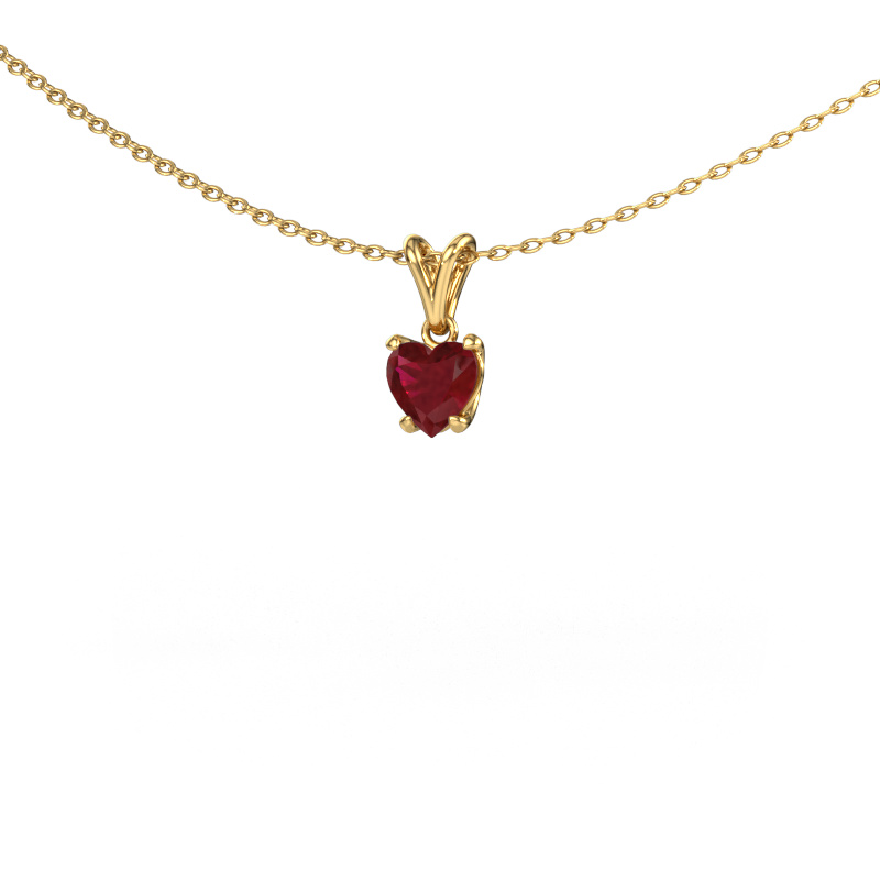 Bild von Anhänger Sam Heart 585 Gold Rubin 5 mm
