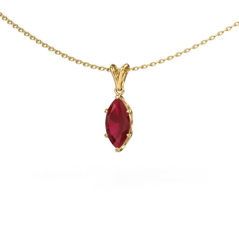 Image of Pendant Sam MRQ 585 gold Ruby 10x5 mm