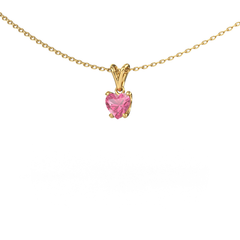 Bild von Anhänger Sam Heart 585 Gold Pink Saphir 5 mm