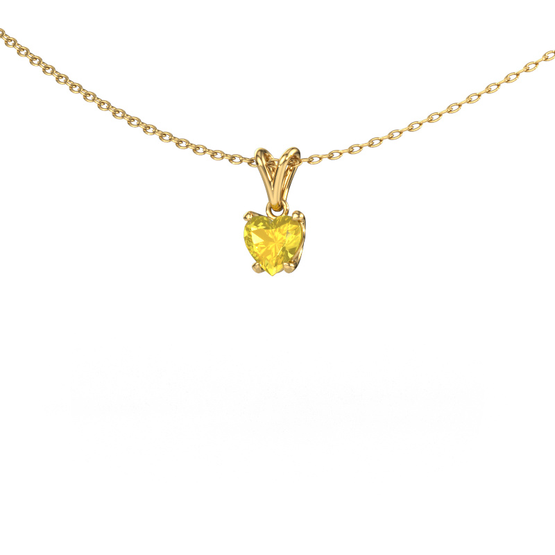 Bild von Anhänger Sam Heart 585 Gold Gelb Saphir 5 mm