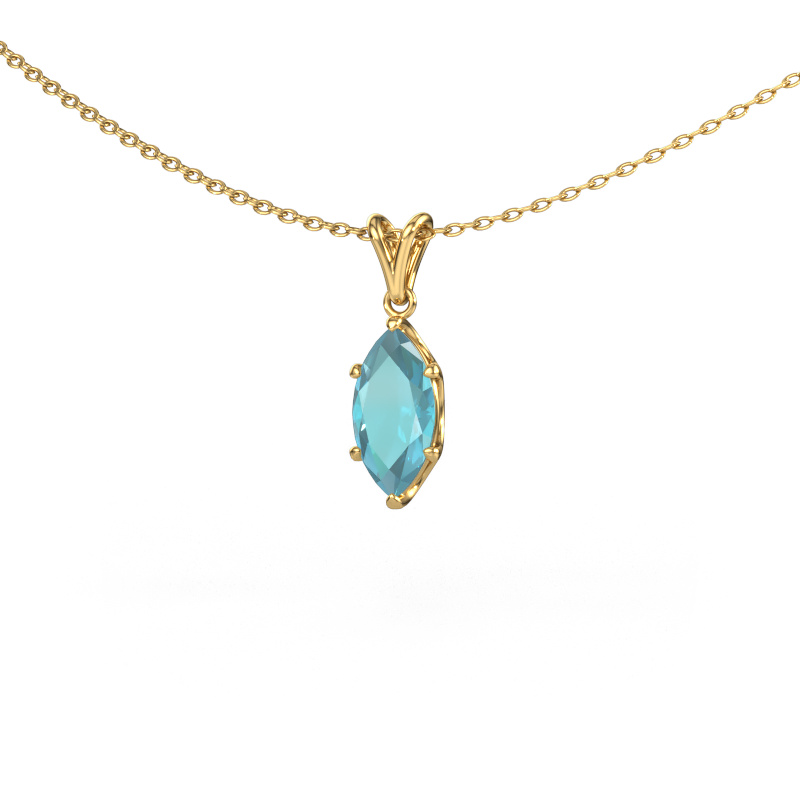 Bild von Anhänger Sam MRQ 585 Gold Blau Topas 10x5 mm