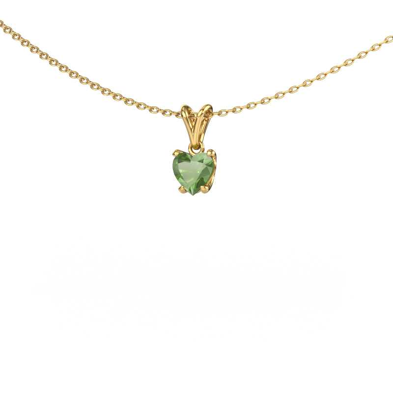 Bild von Anhänger Sam Heart 585 Gold Turmalin grün 5 mm