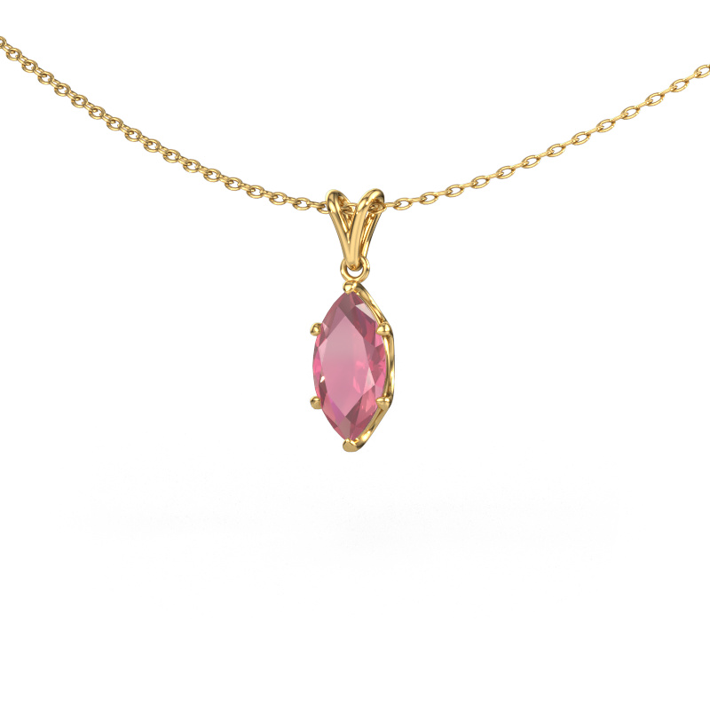 Image of Pendant Sam MRQ 585 gold Tourmaline pink 10x5 mm