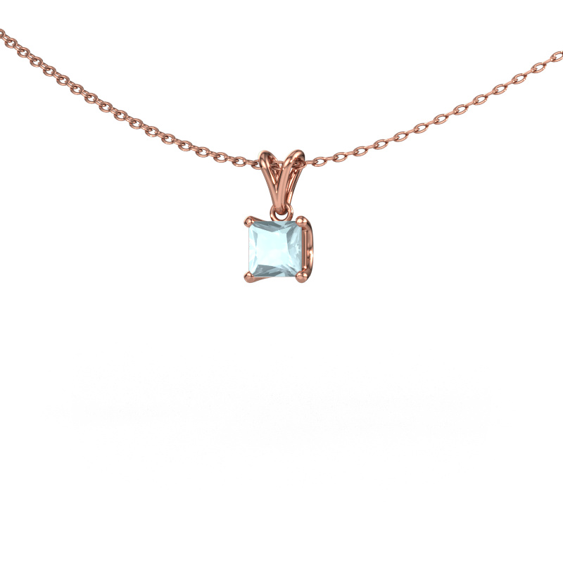 Bild von Anhänger Sam SQR 585 Roségold Aquamarin 4.5 mm