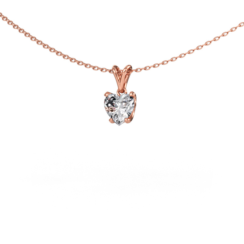Immagine di Ciondolo Sam Heart 585 oro rosa Diamante lab grown 0.80 crt