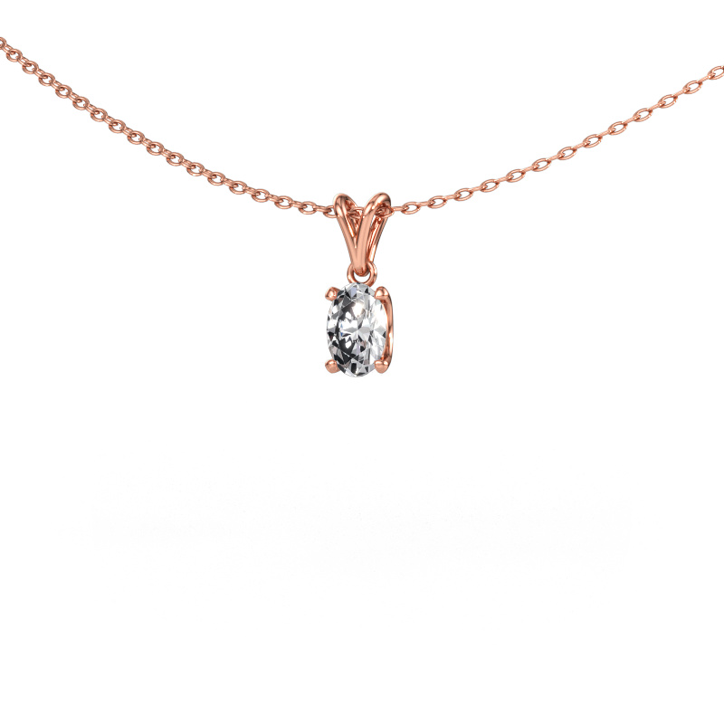 Immagine di Ciondolo Sam OVL 585 oro rosa Diamante lab grown 0.40 crt