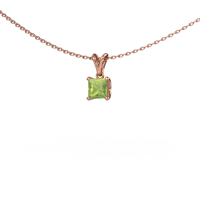 Bild von Anhänger Sam SQR 585 Roségold Peridot 4.5 mm