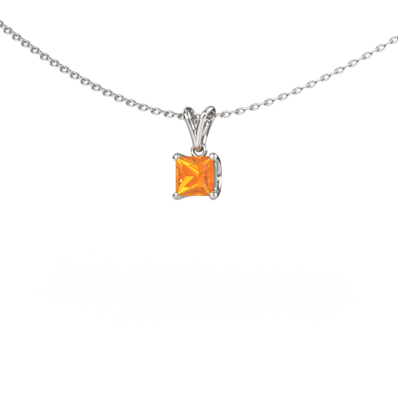 Image of Pendant Sam SQR 585 white gold Citrin 4.5 mm