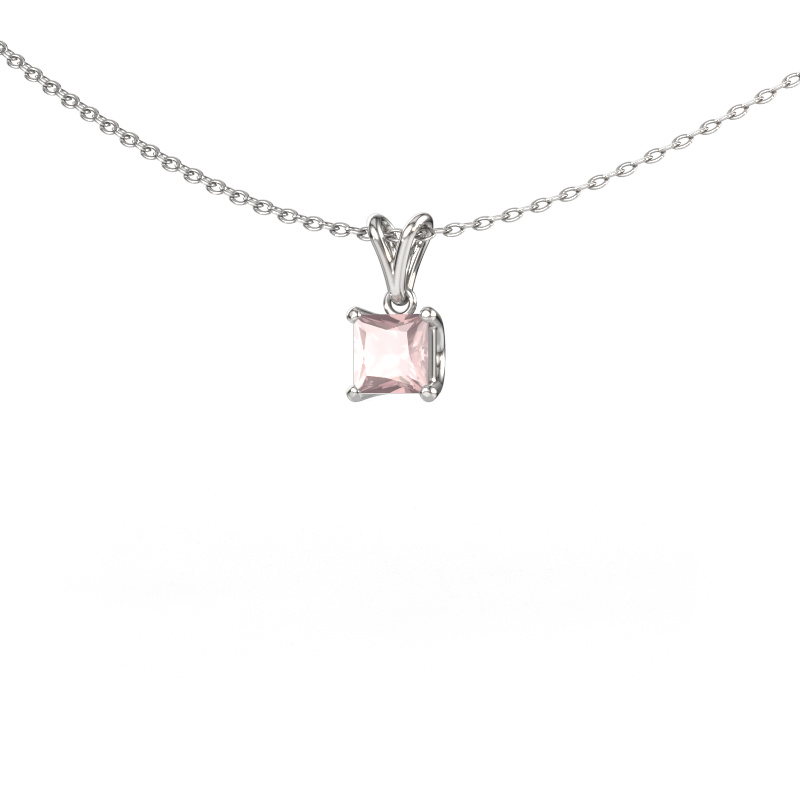 Afbeelding van Hanger Sam SQR 950 platina Morganiet champagne 4.5 mm