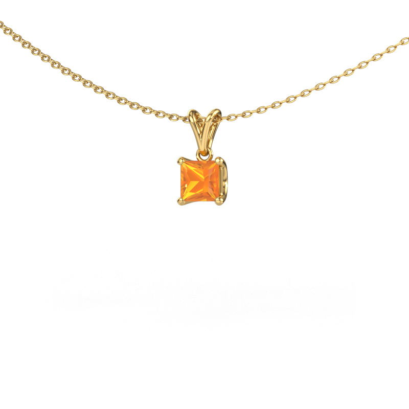 Image of Pendant Sam SQR 585 gold Citrin 4.5 mm