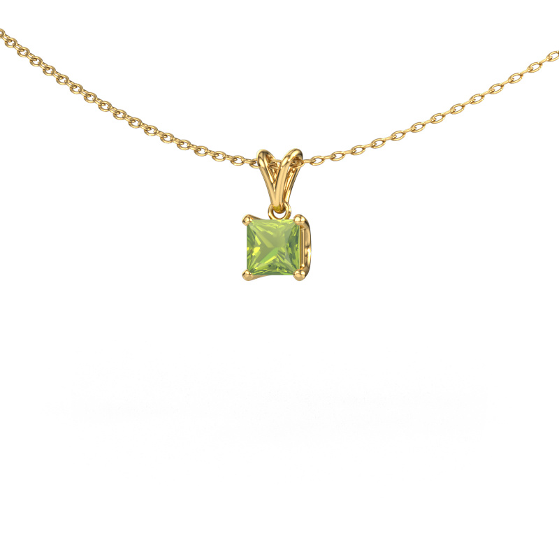 Image of Pendant Sam SQR 585 gold Peridot 4.5 mm