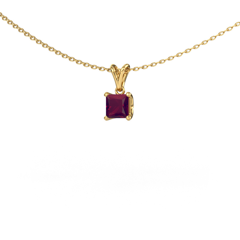 Image de Pendentif Sam SQR 585 or jaune Rhodolite 4.5 mm