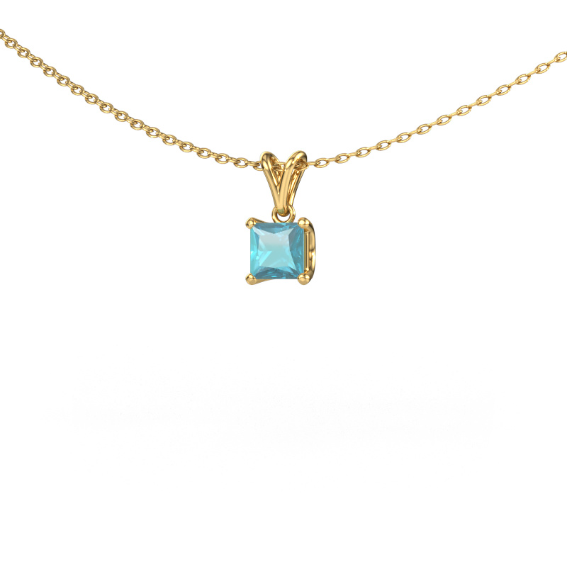 Bild von Anhänger Sam SQR 585 Gold Blau Topas 4.5 mm