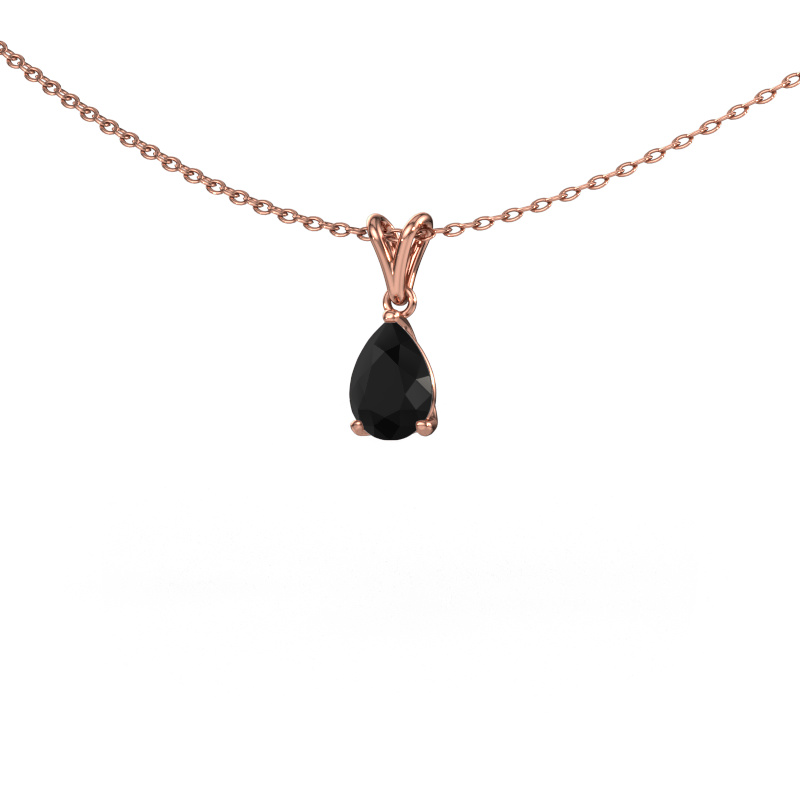Image of Pendant Sam PER 585 rose gold Black diamond 1.00 crt