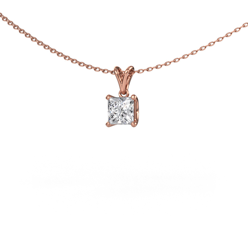 Afbeelding van Hanger Sam SQR 585 Rosé goud Lab-grown diamant 0.80 crt