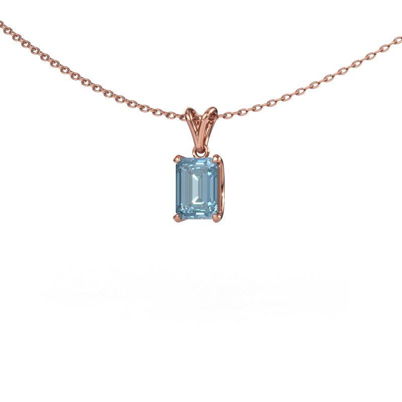 Bild von Anhänger Sam EME 585 Roségold Blauer Labordiamant 7x5 mm