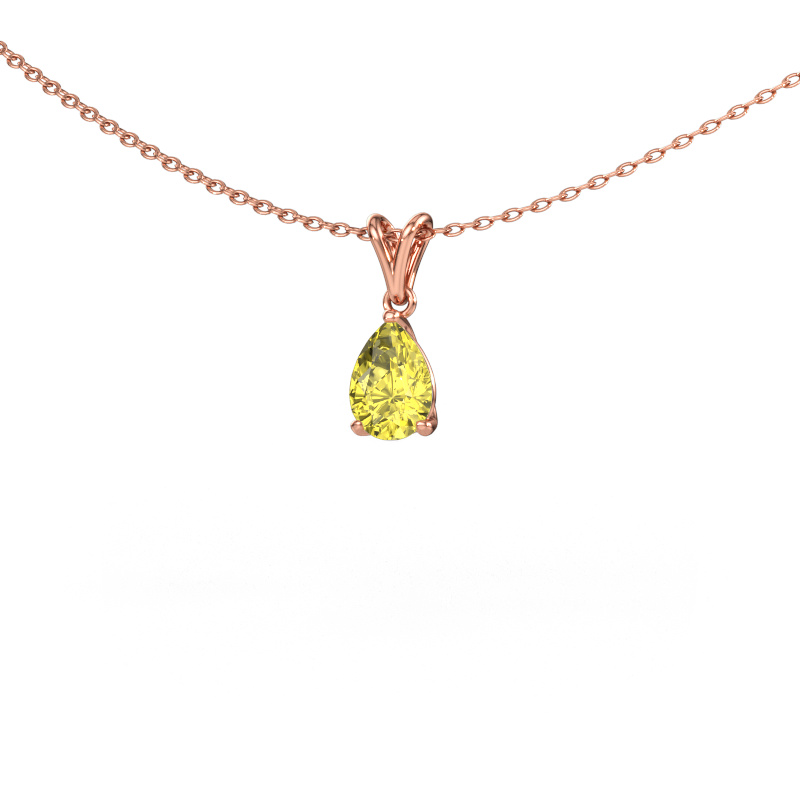 Bild av Hänge Sam PER 585 roséguld Gul labbodlad diamant 7x5 mm