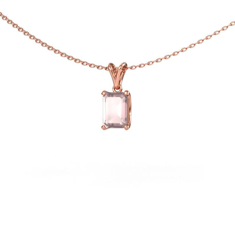 Immagine di Ciondolo Sam EME 585 oro rosa Morganite champagne 7x5 mm