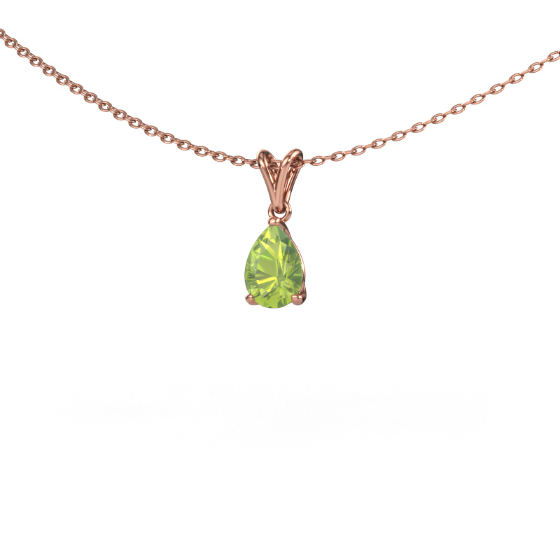 Afbeelding van Hanger Sam PER 585 rosé goud Peridoot 7x5 mm