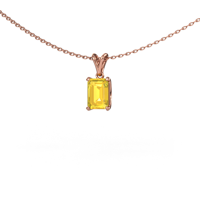 Bild von Anhänger Sam EME 585 Roségold Gelb Saphir 7x5 mm