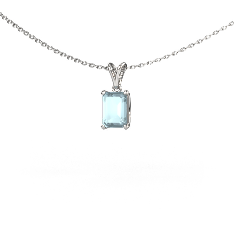 Image of Pendant Sam EME 585 white gold Aquamarine 7x5 mm