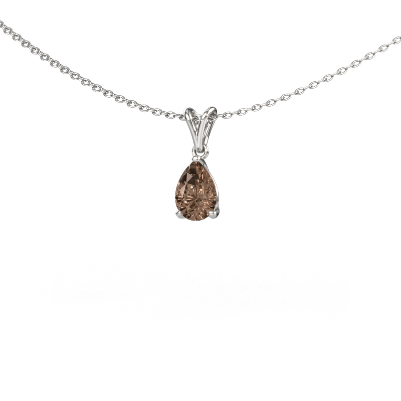 Image of Pendant Sam PER 950 platinum Brown diamond 0.65 crt