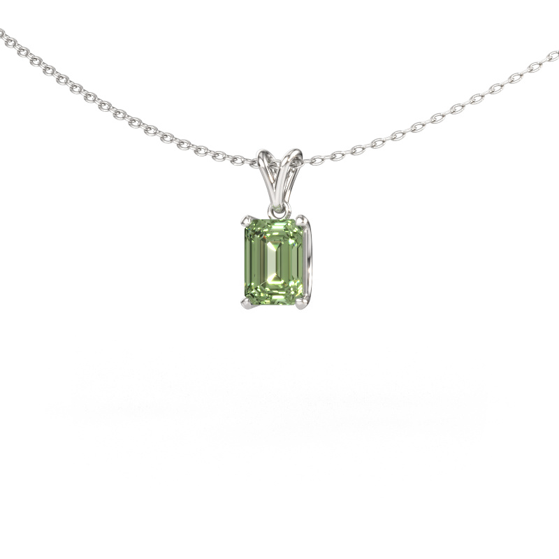 Immagine di Ciondolo Sam EME 950 platino Diamante lab grown verde 7x5 mm