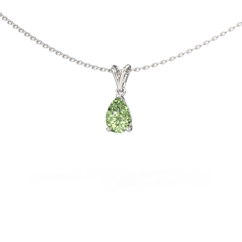 Immagine di Ciondolo Sam PER 950 platino Diamante lab grown verde 7x5 mm