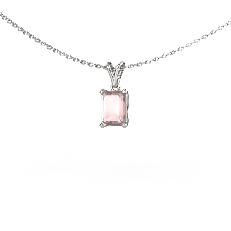 Image of Pendant Sam EME 585 white gold Morganite champagne 7x5 mm