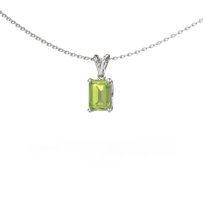 Image of Pendant Sam EME 585 white gold Peridot 7x5 mm