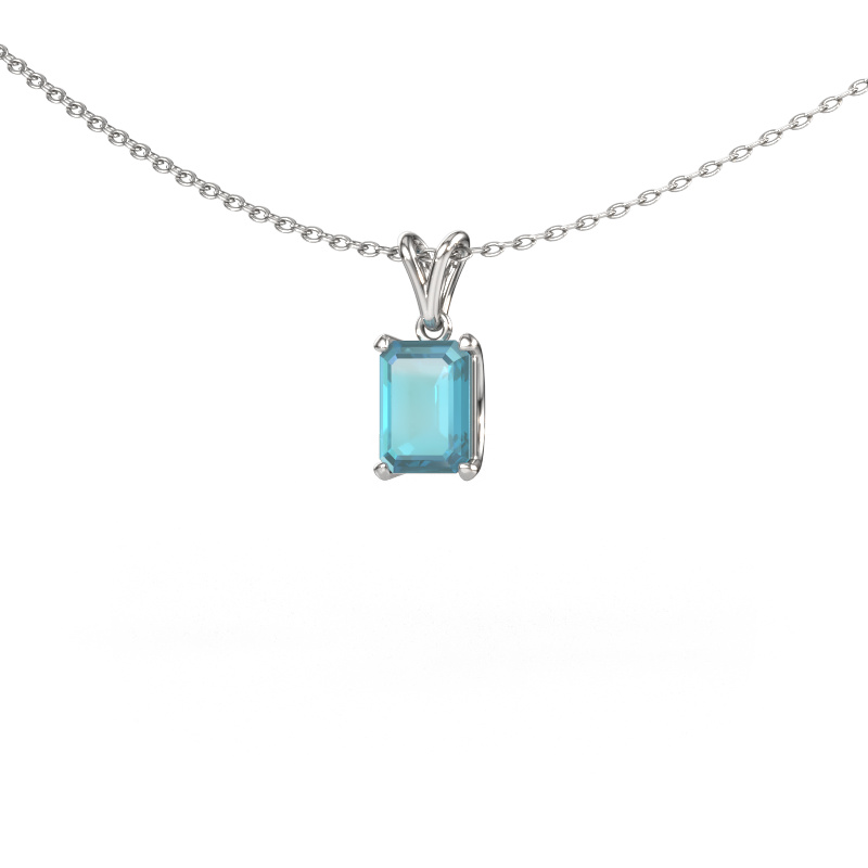 Bild von Anhänger Sam EME 585 Weißgold Blau Topas 7x5 mm