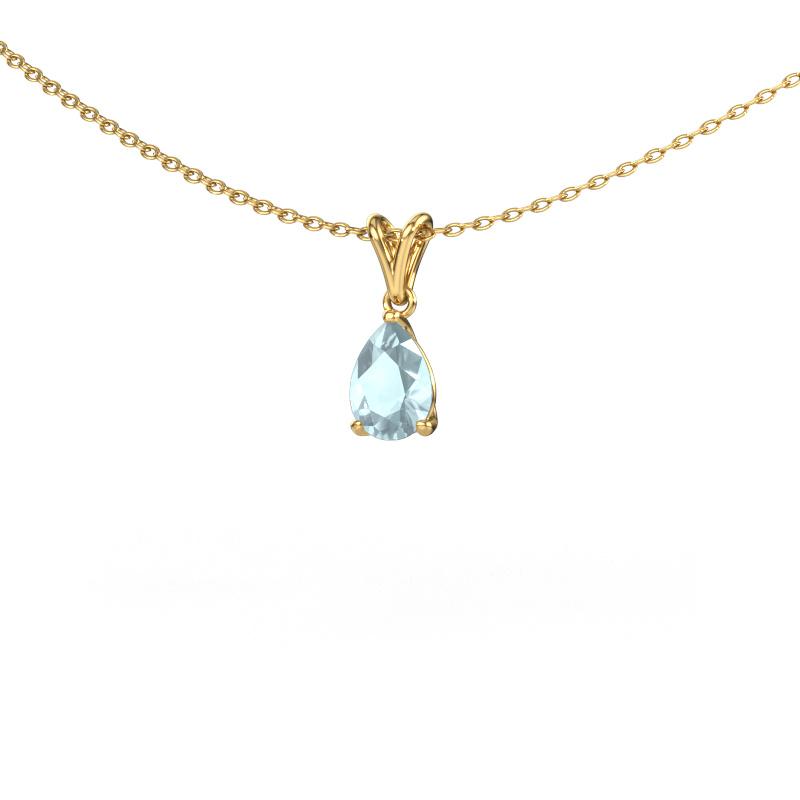 Image of Pendant Sam PER 585 gold Aquamarine 7x5 mm