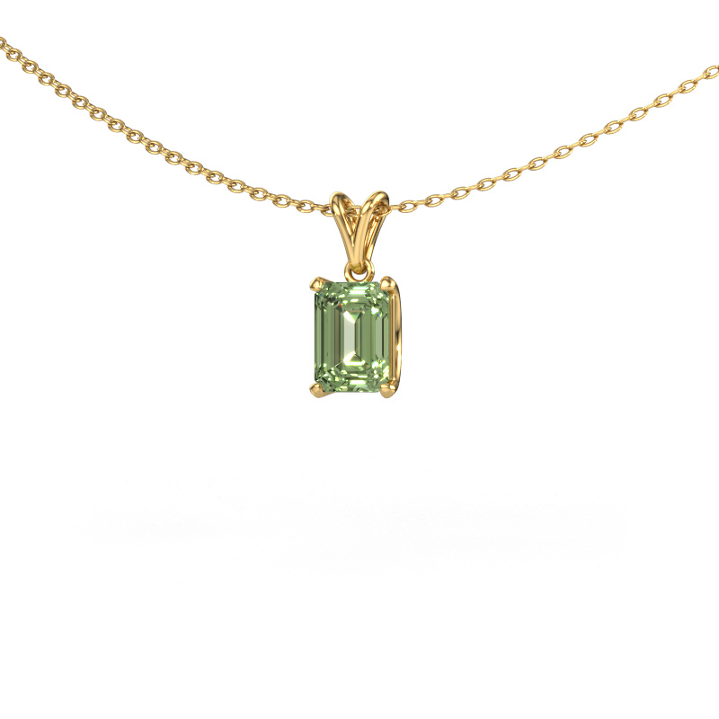 Image de Pendentif Sam EME 585 or jaune Diamants synthétiques vert 7x5 mm
