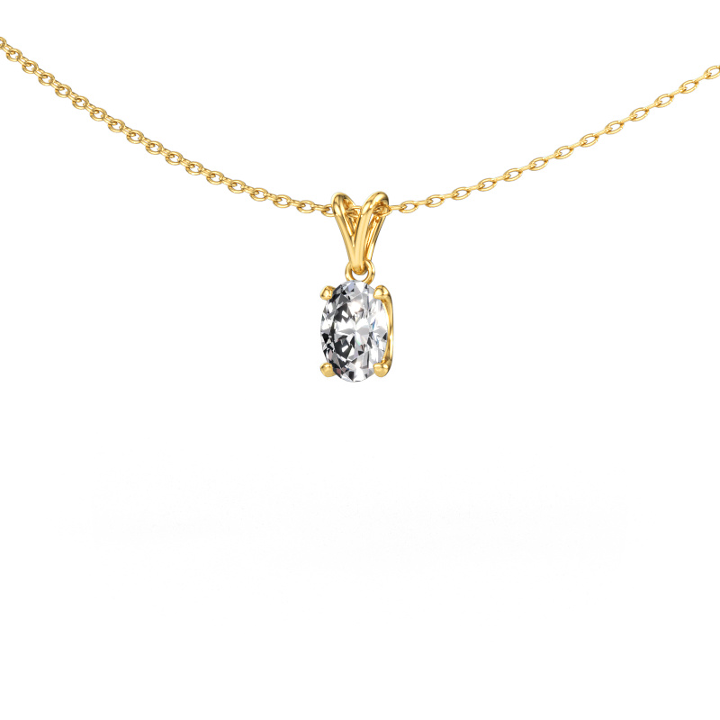 Bild av Hänge Sam OVL 585 gult guld Diamant 0.60 crt