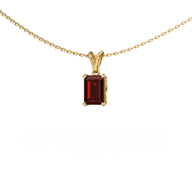 Image of Pendant Sam EME 585 gold Garnet 7x5 mm