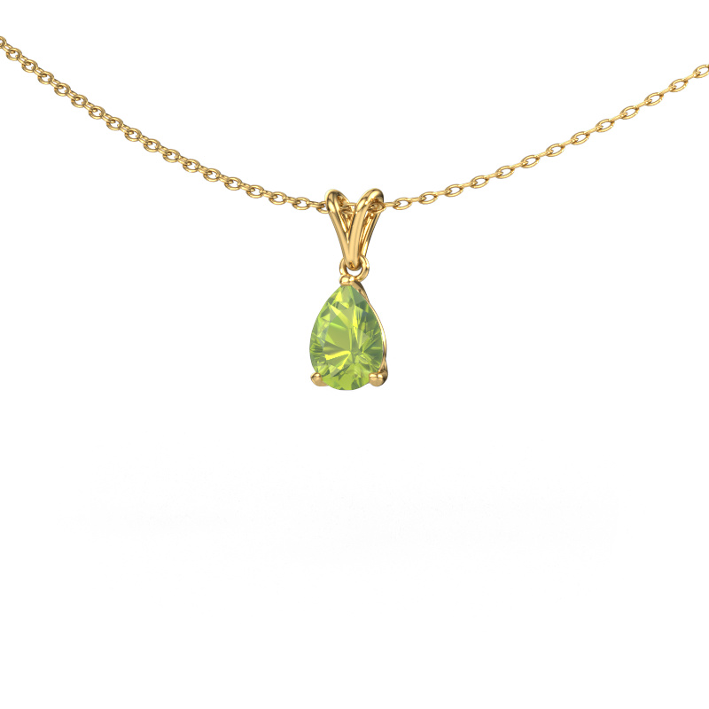 Image de Pendentif Sam PER 585 or jaune Péridot 7x5 mm