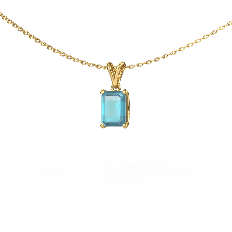 Bild von Anhänger Sam EME 585 Gold Blau Topas 7x5 mm