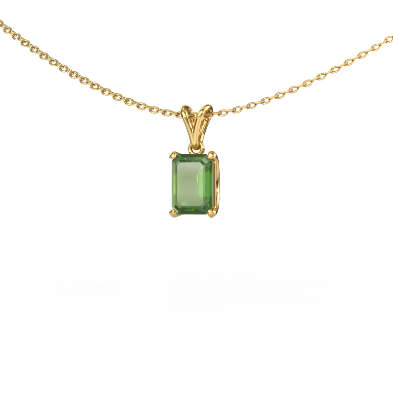 Image of Pendant Sam EME 585 gold Tourmaline green 7x5 mm