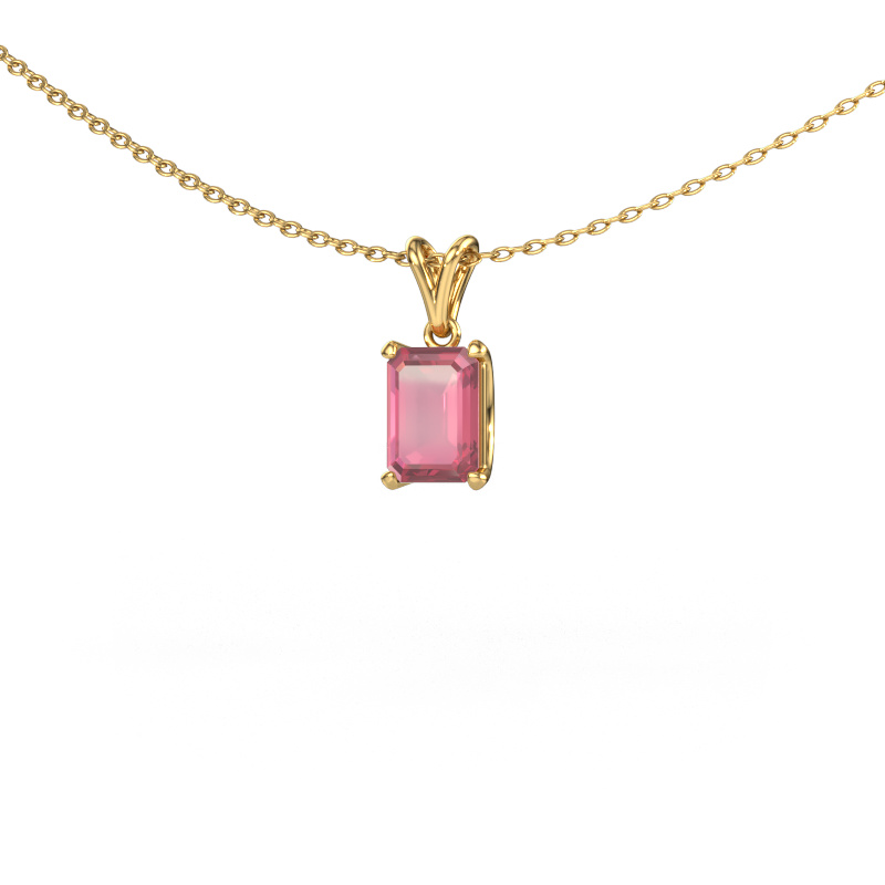 Image of Pendant Sam EME 585 gold Tourmaline pink 7x5 mm