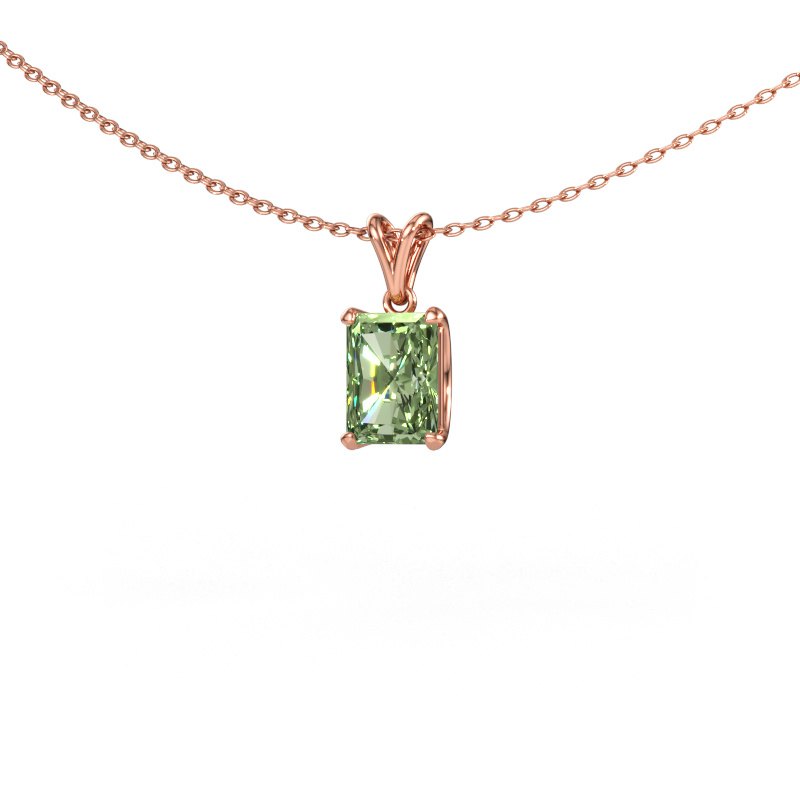 Bild av Hänge Sam RAD 585 roséguld Grön labbodlad diamant 7.5x5.5 mm