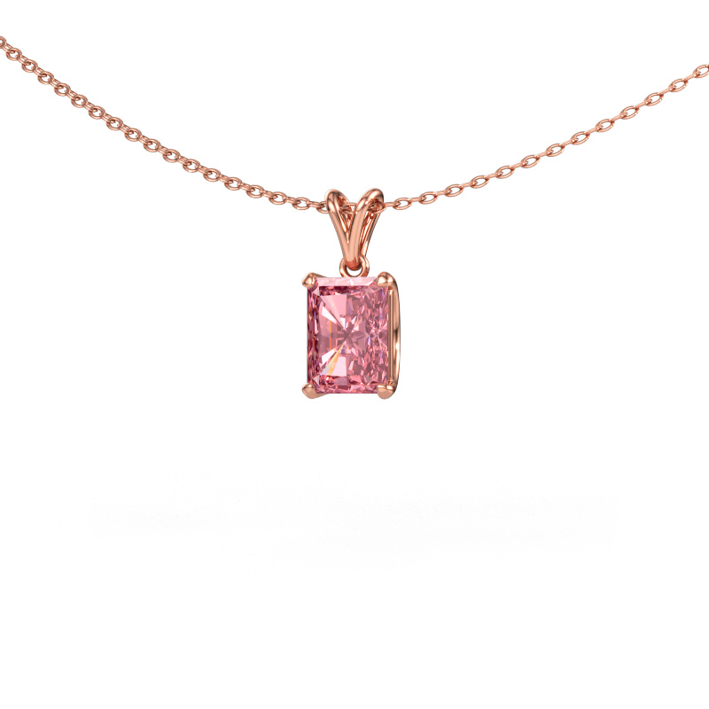 Bild av Hänge Sam RAD 585 roséguld Rosa labbodlad diamant 7.5x5.5 mm