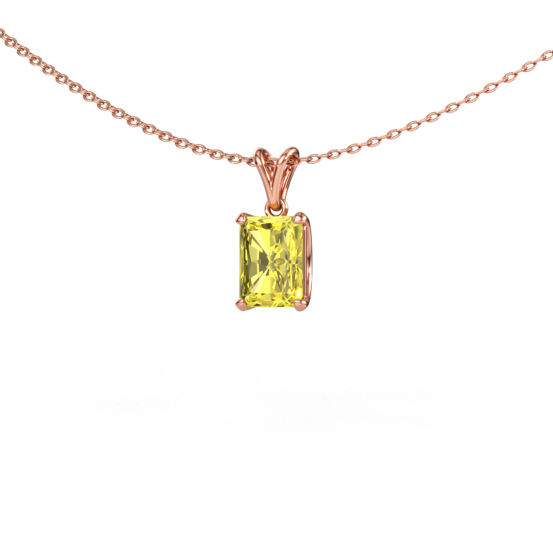 Immagine di Ciondolo Sam RAD 585 oro rosa Diamante lab grown giallo 7.5x5.5 mm