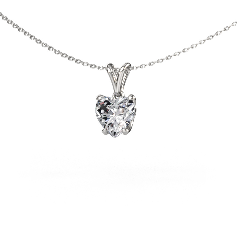 Afbeelding van Hanger Sam Heart 585 witgoud Diamant 2.00 crt