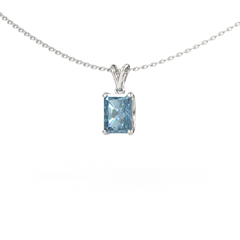 Bild av Hänge Sam RAD 950 platina Blå labbodlad diamant 7.5x5.5 mm