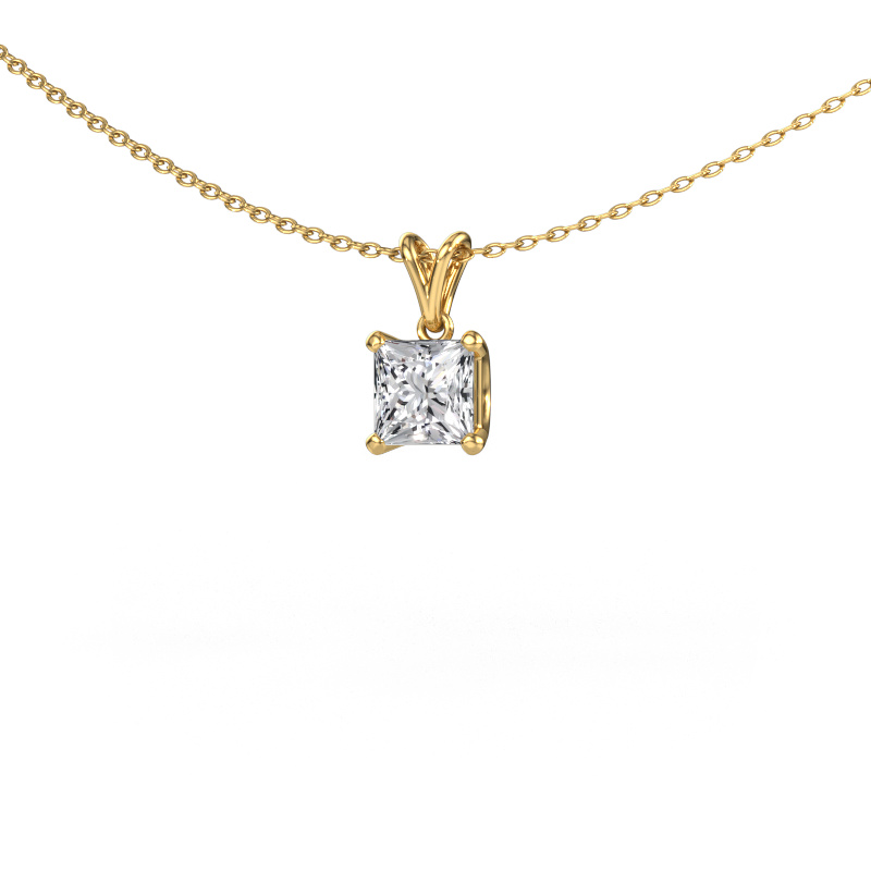 Image of Pendant Sam SQR 585 gold Diamond 1.00 crt