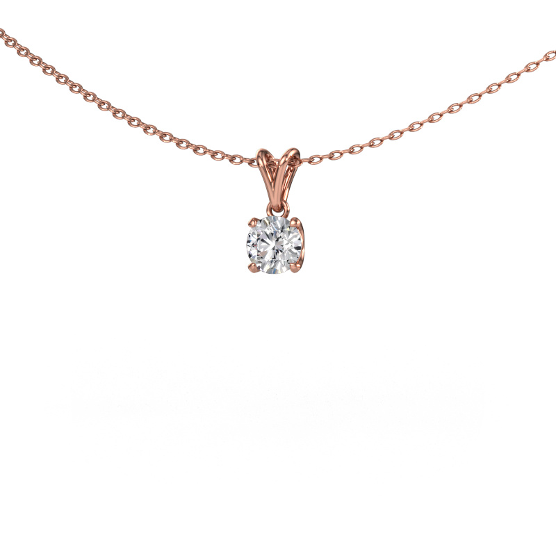Image of Pendant Sam RND 585 rose gold Diamond 0.40 crt