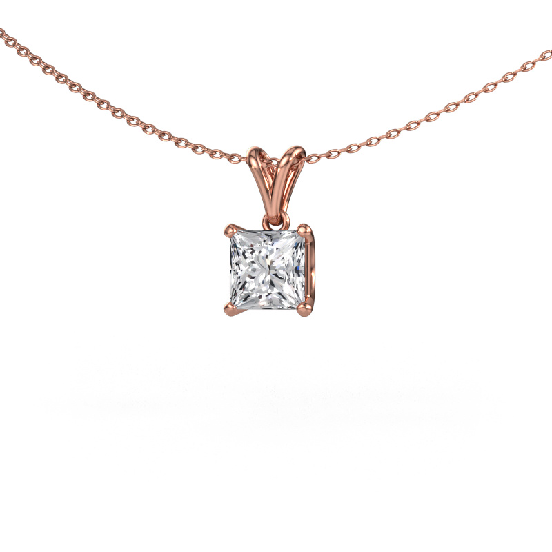 Afbeelding van Hanger Sam SQR 585 rosé goud Lab-grown diamant 1.70 crt