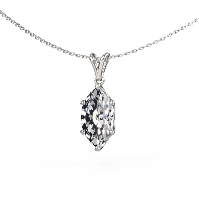 Image de Pendentif Sam MRQ 950 platine Diamant synthétique 3.00 crt