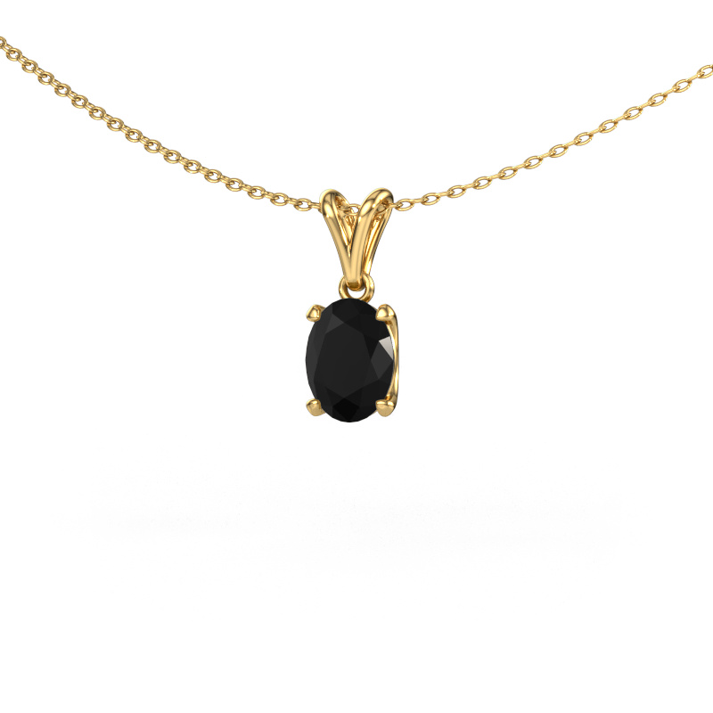 Image of Pendant Sam OVL 585 gold Black diamond 1.40 crt